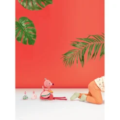 Lilliputiens Knuffel Flamingo Anaïs en haar Baby's