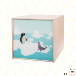 Limundo Kubuslamp Pinguïn Beuken Hout