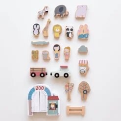 Little Dutch Treinbaan Dieren Set Hout