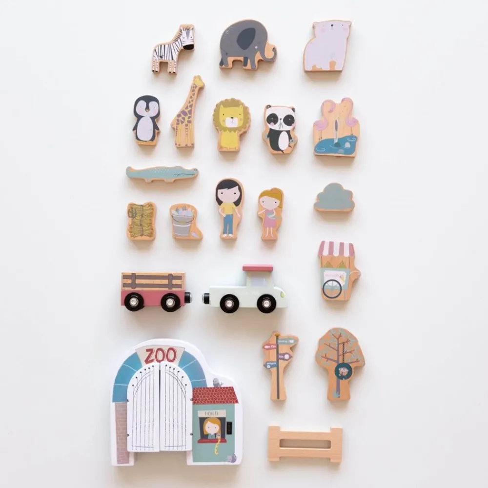 Little Dutch Treinbaan Dieren Set Hout