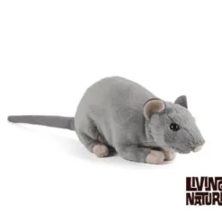 Living Nature Knuffel Rat met Geluid