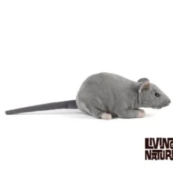 Living Nature Knuffel Rat met Geluid