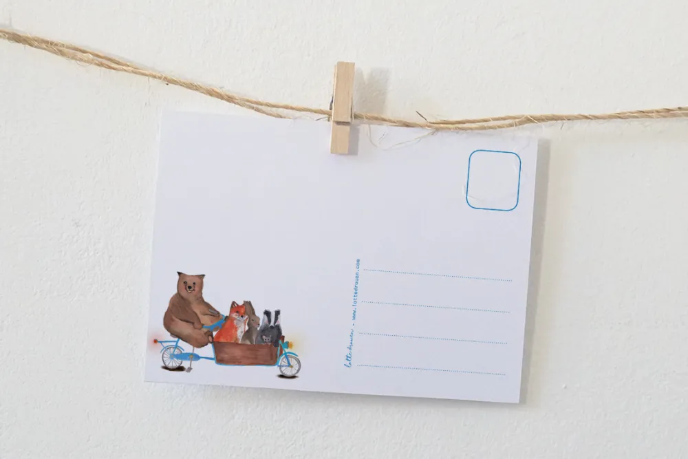 Lotte Drouen Ansichtkaart Tulpenvelden