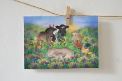 Lotte Drouen Ansichtkaart Lammetje geboren