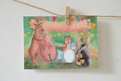 Lotte Drouen Ansichtkaart Hieperdepiep Hoera Dierenband