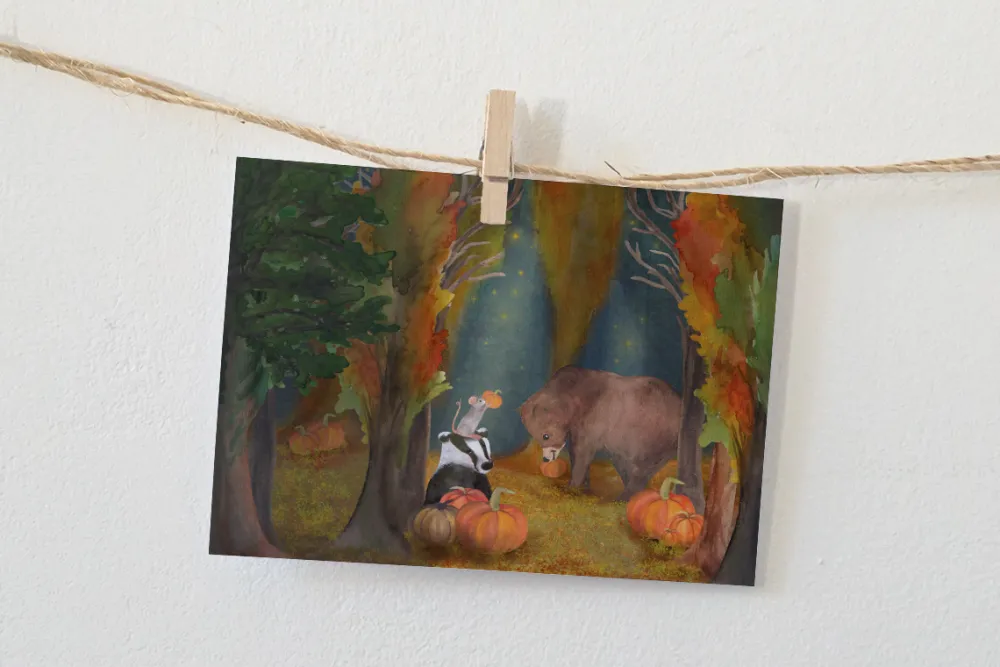 Lotte Drouen Ansichtkaart Pompoen zoeken