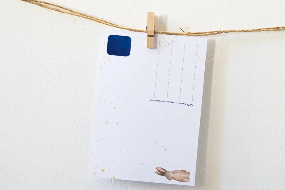 Lotte Drouen Ansichtkaart Knuffelende Dieren