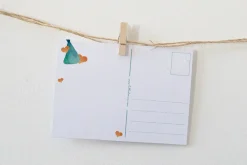 Lotte Drouen Ansichtkaart Hiep hiep hoera ooievaar