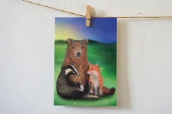 Lotte Drouen Ansichtkaart Bloemenketting Maken