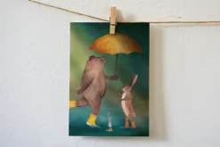 Lotte Drouen Wenskaart Dansen in de Regen