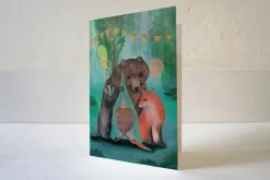 Lotte Drouen Wenskaart Dieren bij de Wieg