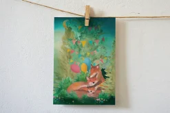 Lotte Drouen Wenskaart Lief Gezin met Vosjes