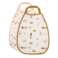 Lässig Babyslabbetje Medium Little Mateys Spicy Orange 2pcs