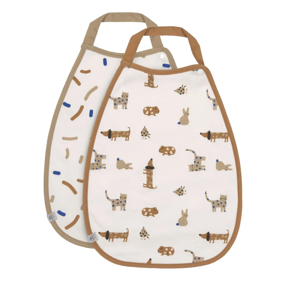 Lässig Babyslabbetje Medium Little Mateys Royal Blue