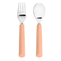Lässig Kinderbestek Set Vork en Lepel Abrikoos