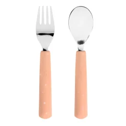 Lässig Kinderbestek Set Vork en Lepel Abrikoos