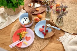 Lässig Kinderbord Siliconen Happy Rascals Smile Sky Blue