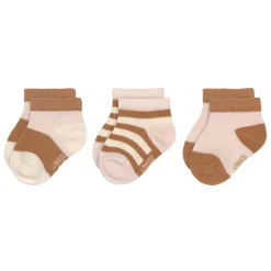 Lässig Sneaker Kindersokjes Powder Pink/Caramel Set 3-delig