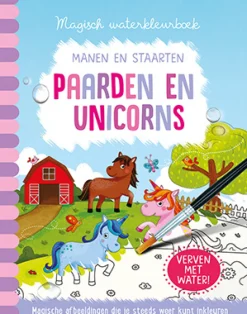 De Lantaarn Magisch waterkleurboek Paarden en Unicorns