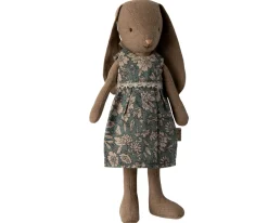 Houtendiershop Maileg Knuffel Bunny Size 1 Bruin met Jurk 20cm