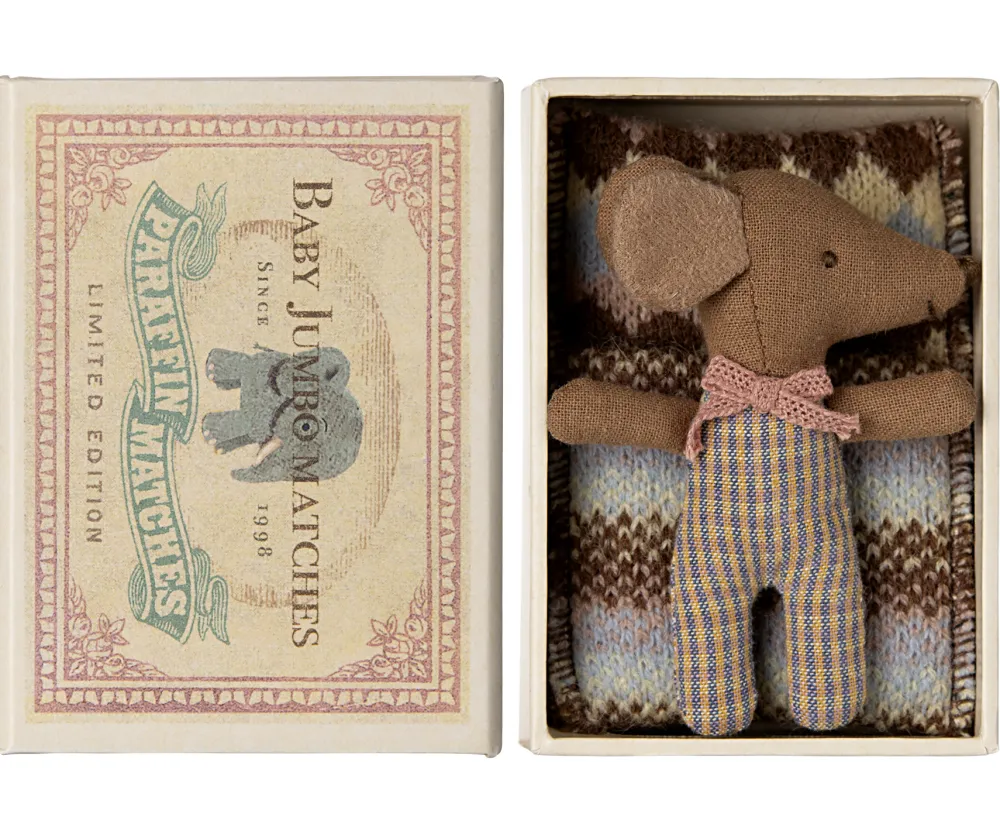 Maileg Knuffelmuis Baby Sleepy-Wakey Roze