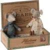 Maileg Knuffelmuis Opa en Oma in Cigarbox 17cm
