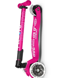 Micro Step Maxi Deluxe Inklapbaar Neon Roze Led