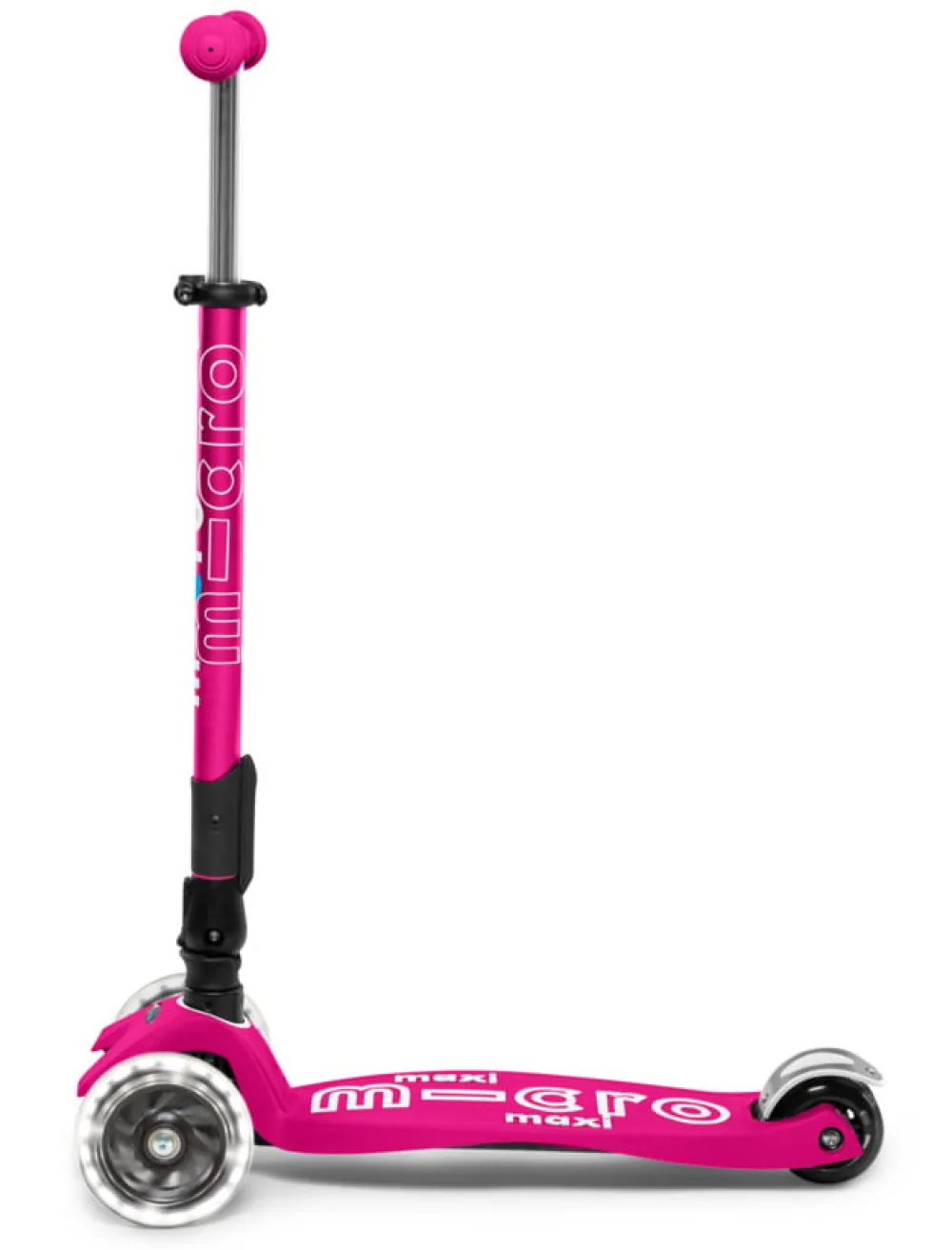 Micro Step Maxi Deluxe Inklapbaar Neon Roze Led