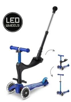 Micro Step Micro Mini Deluxe 3in1 Push Blauw LED