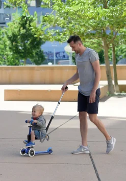 Micro Step Micro Mini Deluxe 3in1 Push Blauw LED