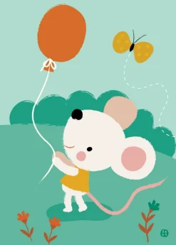 Bora Postkaart Balloon mouse