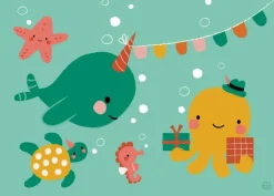 Bora Postkaart Party in the water