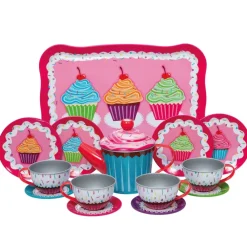 Houtendiershop Schylling Cupcake Tin Thee Set