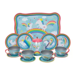 Houtendiershop Schylling Unicorn Tin Thee Set
