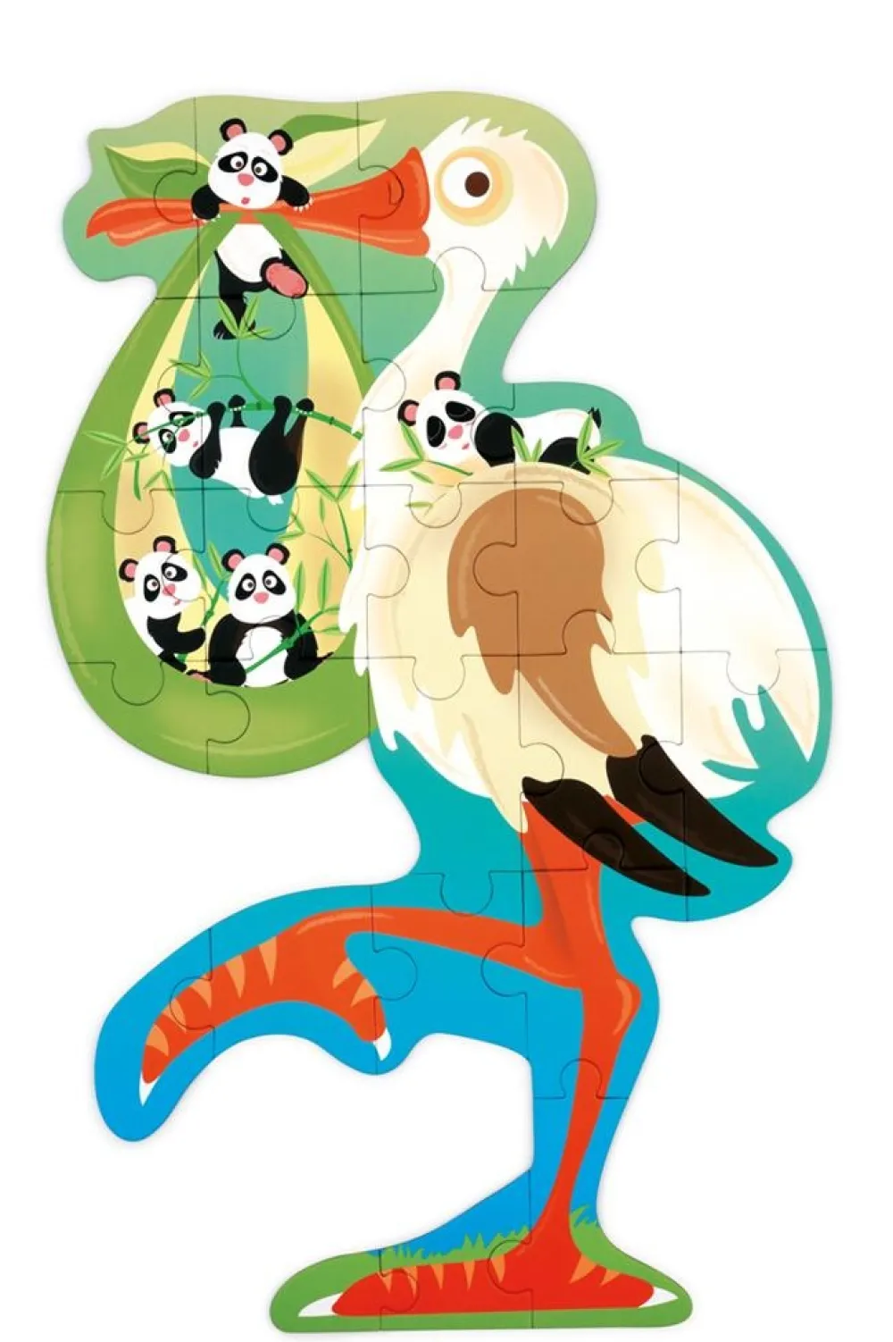 Scratch Contour Puzzel Ooievaar 26 pcs