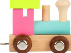 Small Foot Lettertrein Pastelkleur Hout