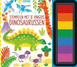 Uitgeverij Usborne Stempelen met je vingers - Dinosaurussen