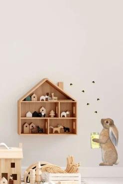 Sticky Tales Muursticker Konijn met Potje Vuurvliegjes