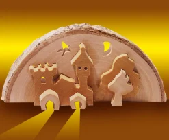 Small Foot Theelichthouder 3D Slot Kerst Hout