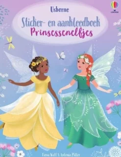 Uitgeverij Usborne Sticker- en Aankleedboek Prinsessenelfjes