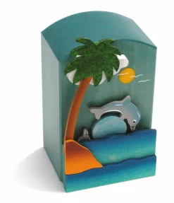 Weizenkorn Muziekdoos 3D Dolfijn Hout