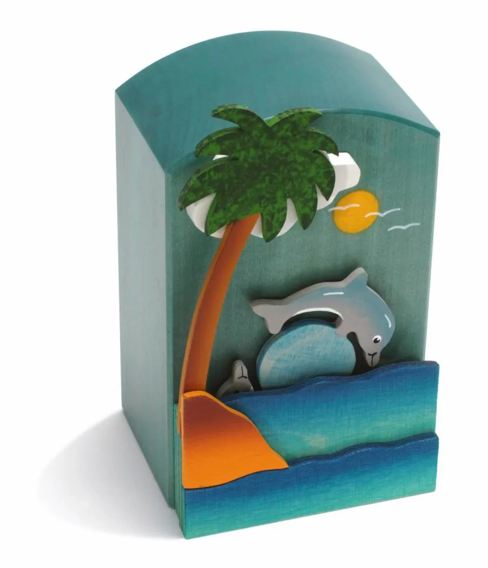 Weizenkorn Muziekdoos 3D Dolfijn Hout