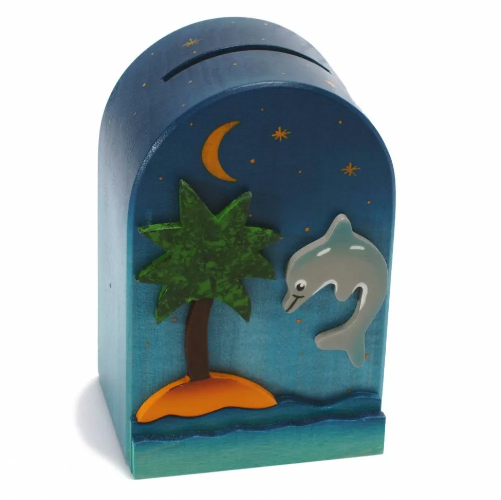 Weizenkorn Spaarpot 3D Dolfijn Hout