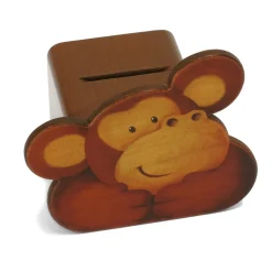 Weizenkorn Spaarpot Gezicht Aap Hout