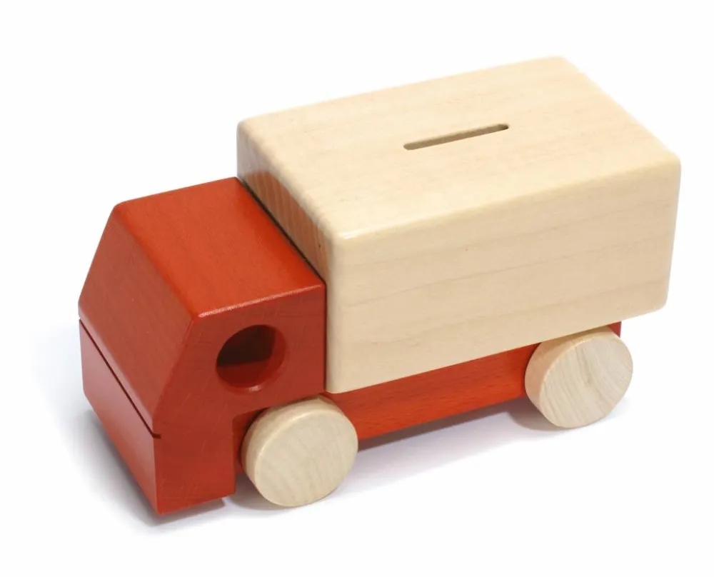 Weizenkorn Spaarpot Vrachtauto Hout