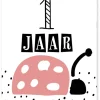 Pepermints Wenskaart 1 Jaar Lieveheersbeestje