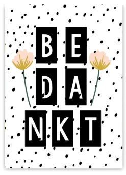 Pepermints Wenskaart Bedankt