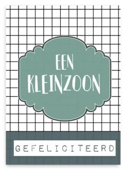 Pepermints Wenskaart Een Kleinzoon Gefeliciteerd