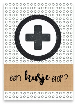 Pepermints Wenskaart een kusje erop?