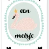 Pepermints Wenskaart Een Meisje (zwaan)